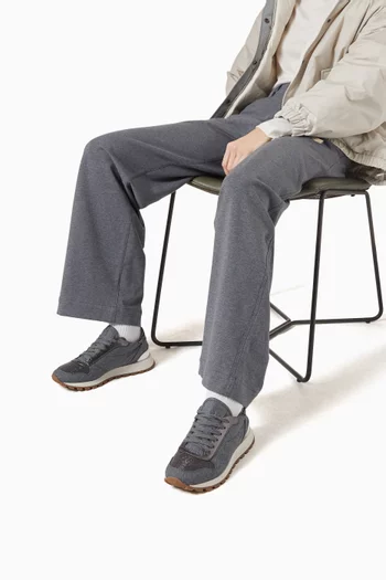 Low-top Runner Sneakers in Wool