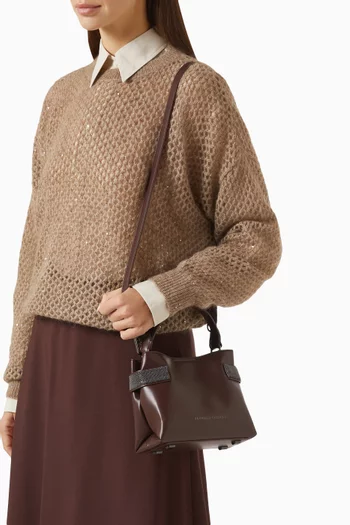 Small Essence Top-handle Bag in Leather