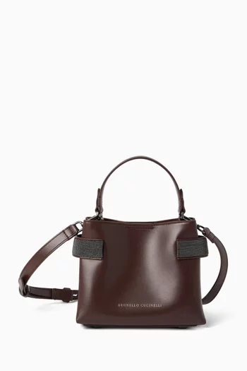 Small Essence Top-handle Bag in Leather