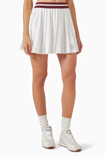 Pleated Logo Mini Skirt