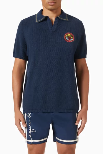 Aron Knit Polo Shirt in Cotton