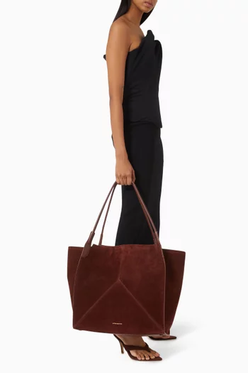Large Victoria Tote Bag in Suede