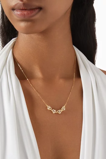 Cara Clover Necklace in 18kt Gold-plated Silver
