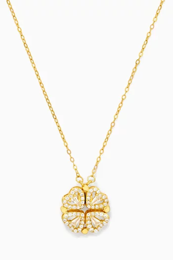Cara Clover Necklace in 18kt Gold-plated Silver