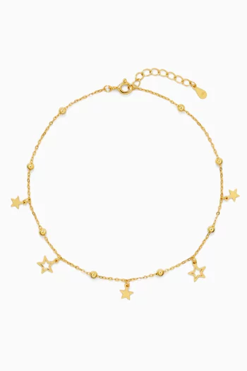Stella Star Anklet in 18kt Gold-plated Sterling Silver