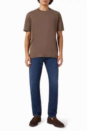 تي شيرت ثقيل بقصة فضفاضة قطن