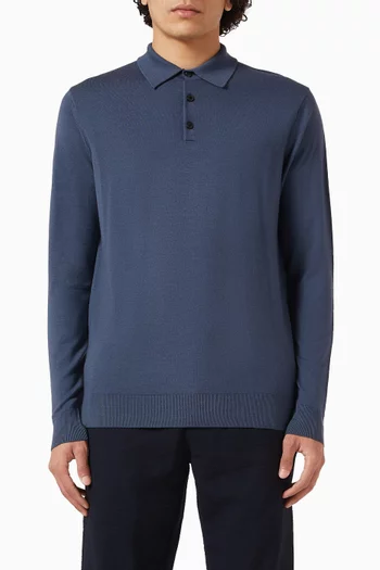 Polo Shirt in Extra-fine Merino Wool