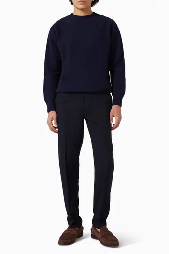 Shetland Crew Neck Sweater in Wool