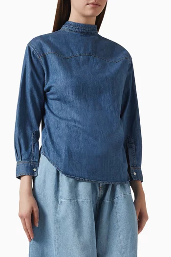Back to Front Shirt in Denim