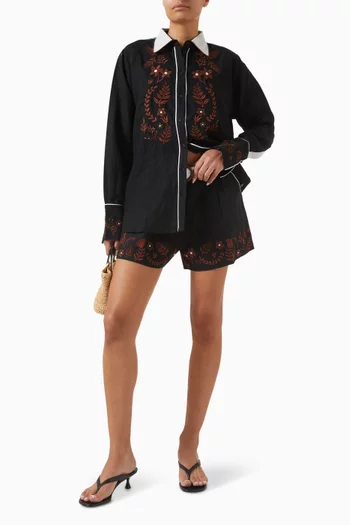 Rosewood Shorts in Linen