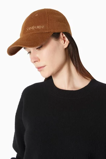 Logo Baseball Cap in Cashmere