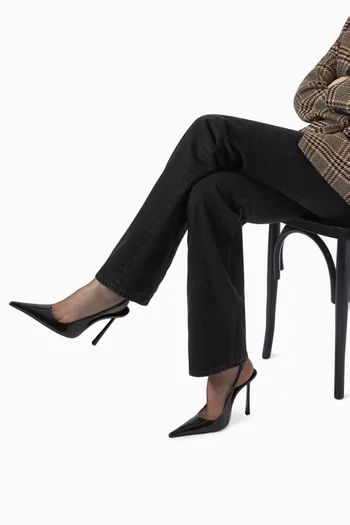 Vendome 110 Slingback Pumps in Glazed Leather