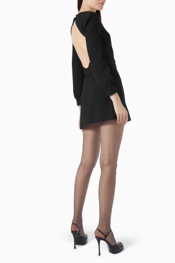 Open-back Belted Mini Dress
