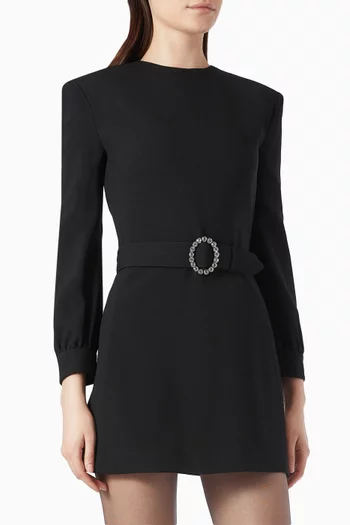 Open-back Belted Mini Dress