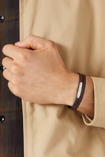 Double-wrap Bracelet in Crocodile Leather