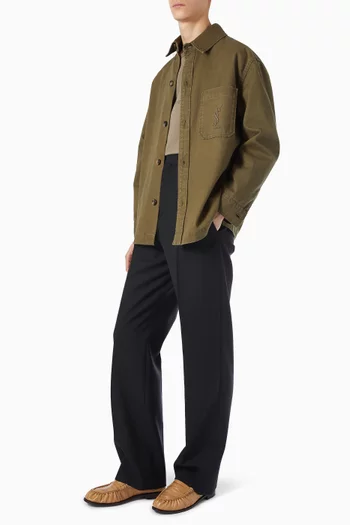 Cassandre Overshirt in Cotton & Linen Gabardine