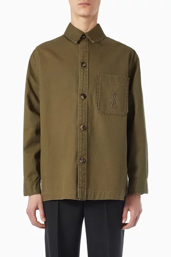 Cassandre Overshirt in Cotton & Linen Gabardine