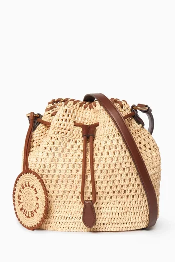 Falabella Bucket Bag in Raffia