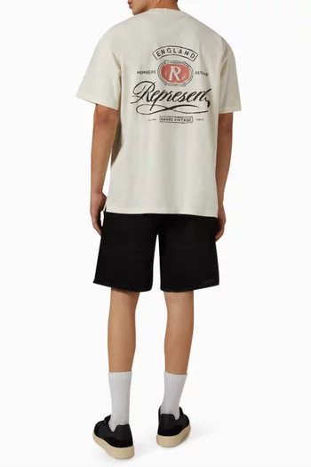 Grand Vintage Hand Drawn T-shirt in Cotton