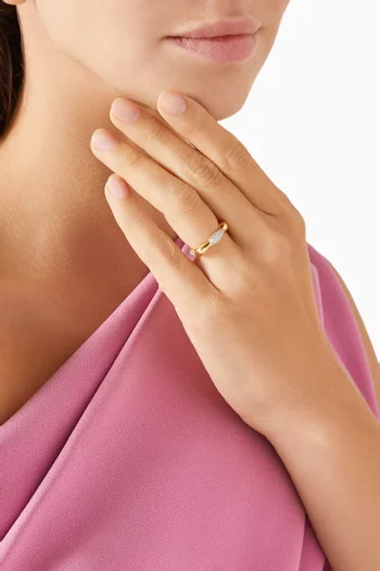 خاتم بلوسوم فضة مطلية ذهب عيار 24