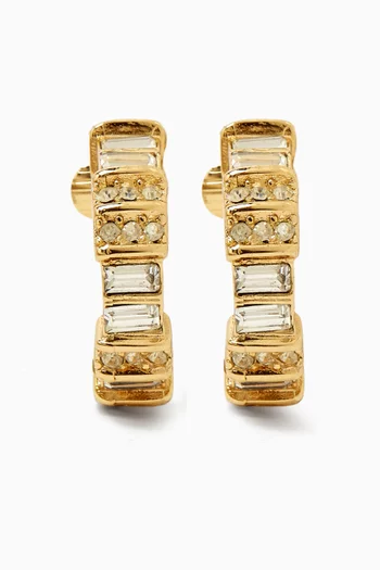 1980s Vintage Demi-Hoop Clip-On Earrings