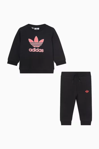 طقم بدلة رياضية يشعار الماركة قطن تيري