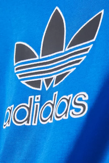 تي شيرت بقصة فضفاضة وشعار الماركة قطن