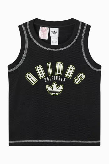 تي شيرت بلا أكمام قماش شبكي 