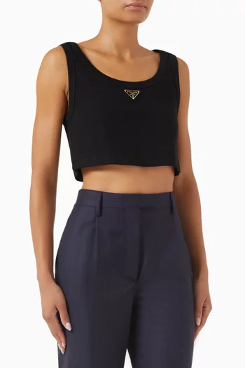 Triangle Logo Crop Tank Top