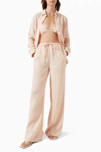 بلوزة كونستانس قطن بارز الملمس