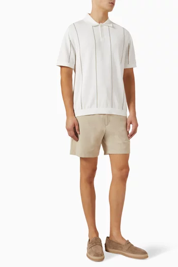 Striped Polo Shirt in Cotton