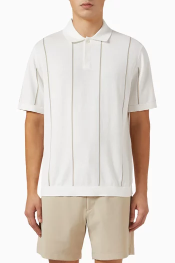 Striped Polo Shirt in Cotton