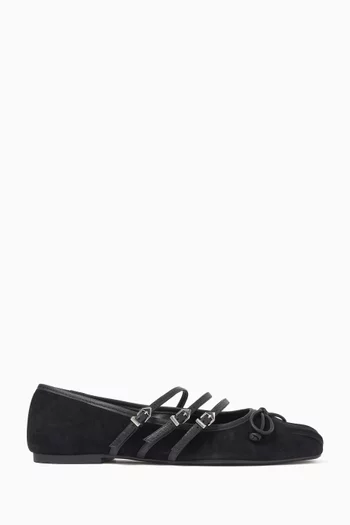 Arissa Mary Jane Ballet Flats in Suede