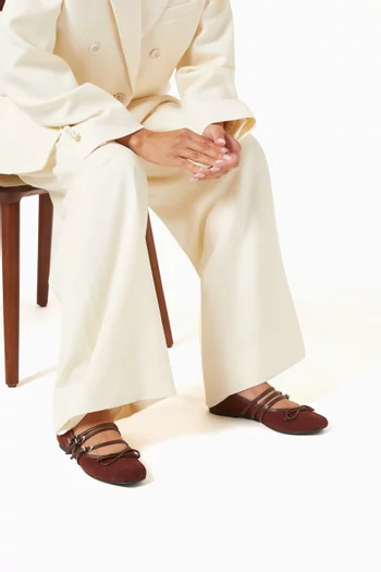 Arissa Mary Jane Ballet Flats in Suede