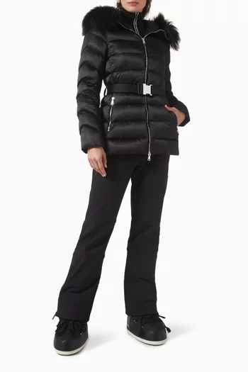 Cupidone Hooded Shearling-trim Down Jacket