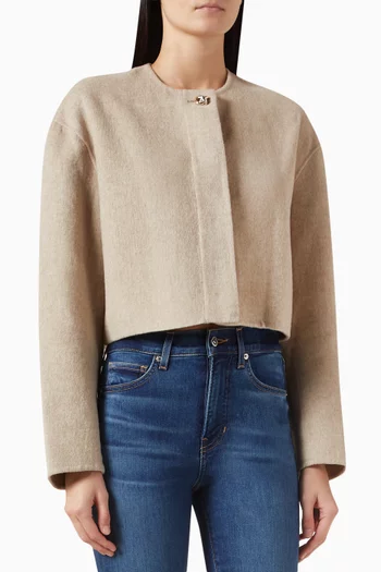 Philips Cropped Jacket in Wool-blend