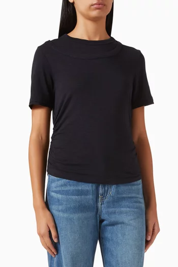 تي شيرت داميان بياقة مزدوجة جيرسيه