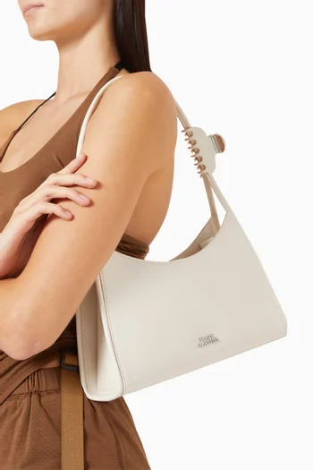 The Glam Claw Clip Shoulder Bag in Leather