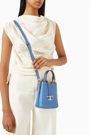 Micro Top-handle Bag in Leather