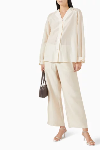 Cuffed Shirt in Cotton-silk