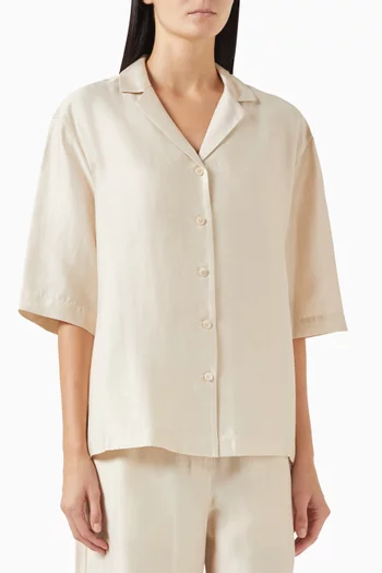 Takisada Pyjama-style Shirt in Satin