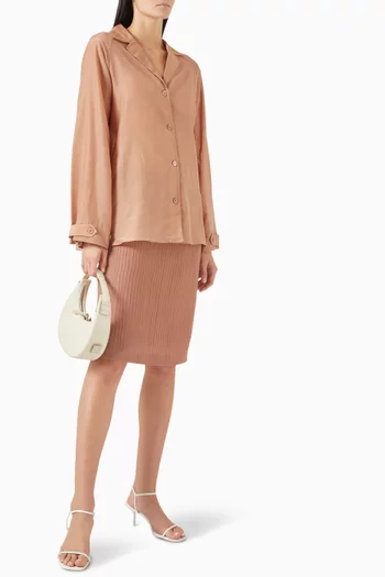 Cuffed Shirt in Cotton-silk