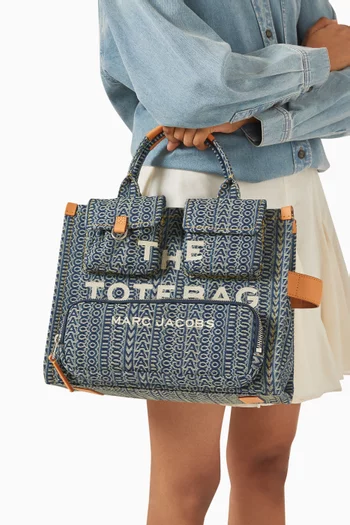 The Medium Cargo Bag in Monogram Denim