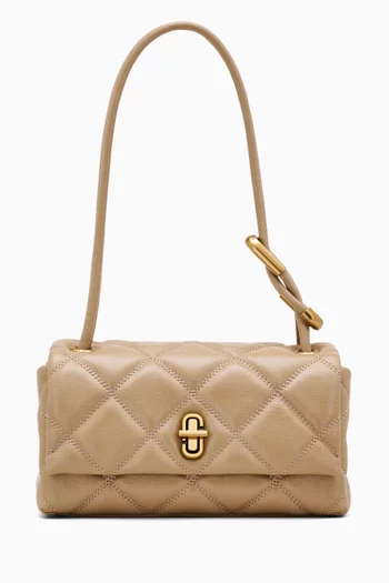 The Quilted Mini Dual Bag in Leather