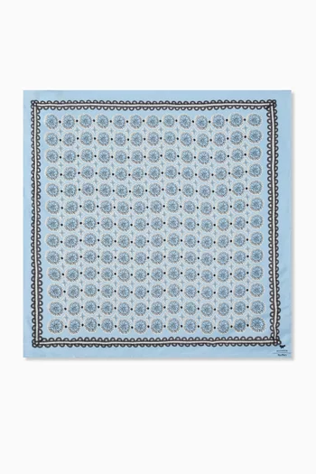 Printed Scarf in Silk Twill