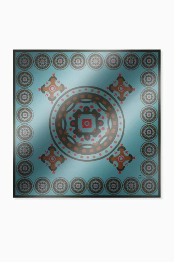 Printed Scarf in Silk Twill