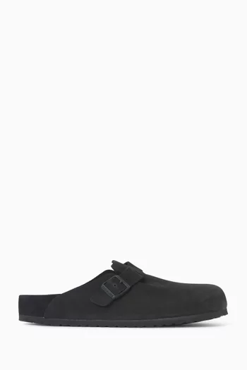 Boston Exquisite Clog Sandals in Nubuck Leather