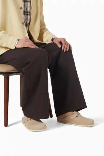 حذاء مفتوح من الخلف بوسطن اكسكويزت جلد نوبوك