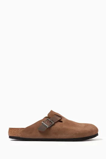 Boston Sandals in Suede & Oiled Leather
