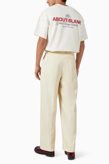 تي شيرت بطبعة شعار قطن